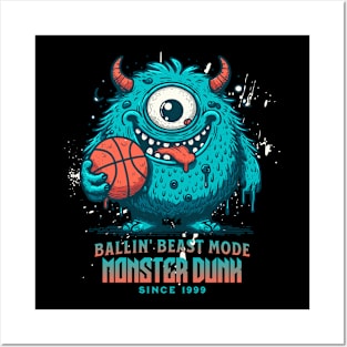 Basketball Monster Posters and Art